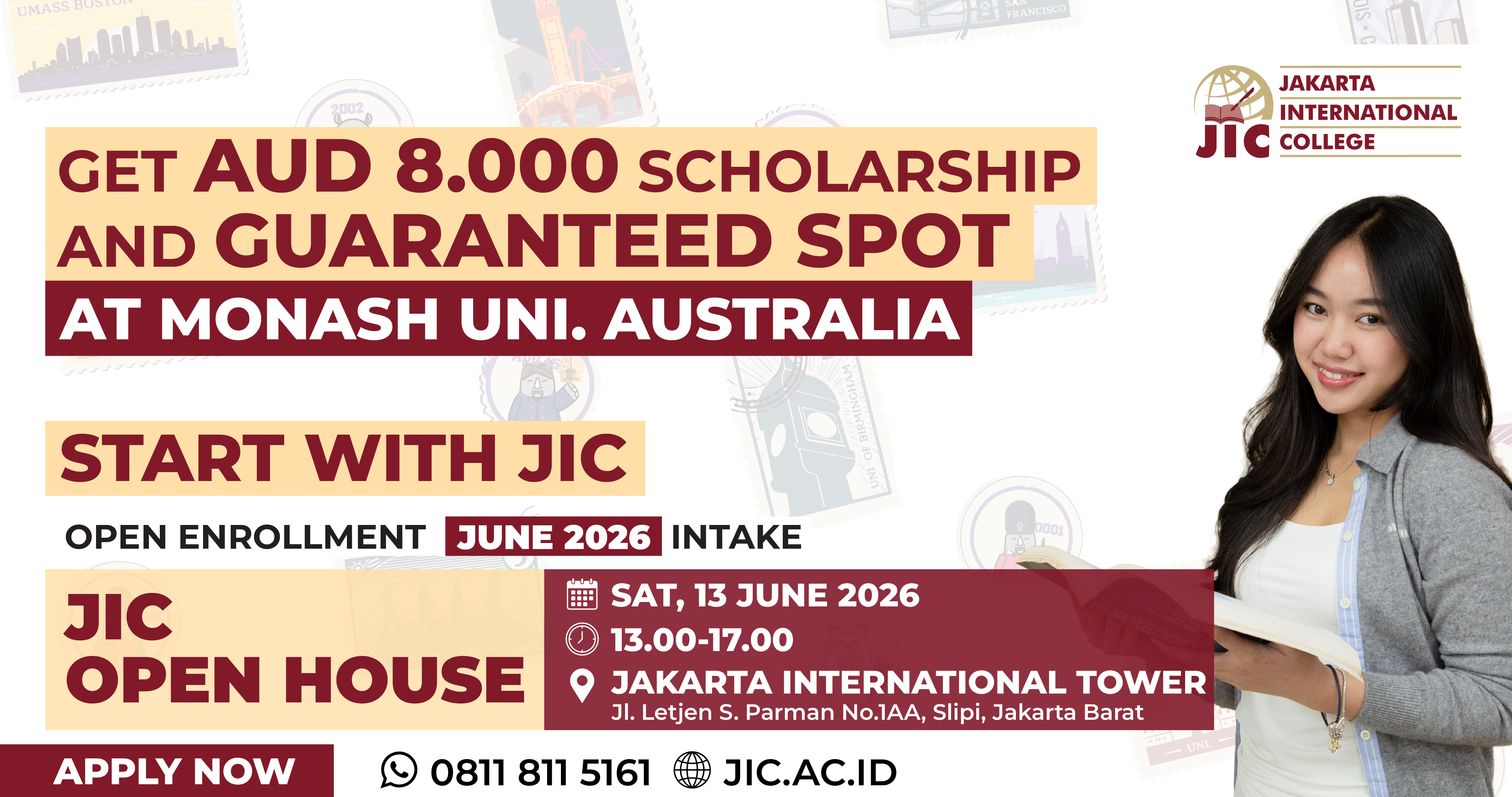 JIC Open House June 2026 – Get AUD 8,000 Scholarship and a Guaranteed Spot at Monash University Australia